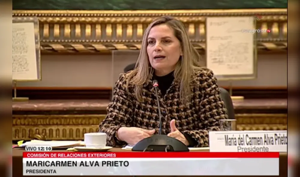 María del Carmen Alva es presidenta de la Comisión de Relaciones Exteriores. Foto: Congreso María del Carmen Alva es presidenta de la Comisión de Relaciones Exteriores. Foto: Congreso