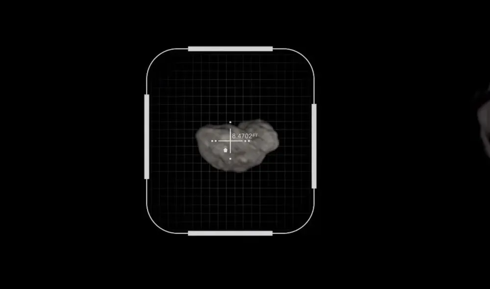 Dimorphos en la mira de la cámara DRACO de la nave DART. Foto: captura de YouTube / Johns Hopkins University APL