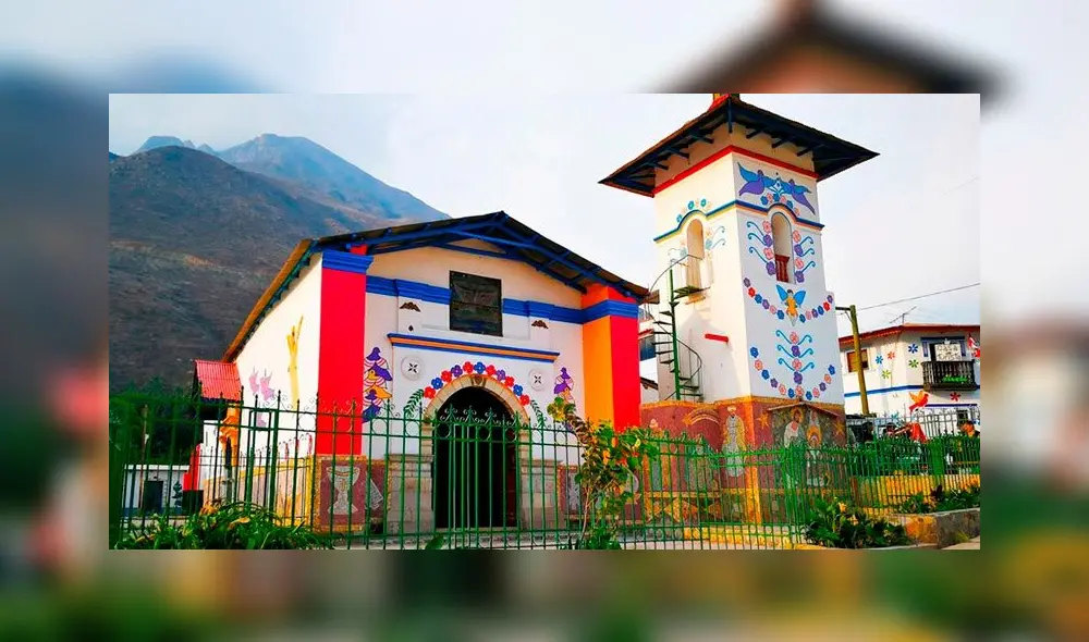 Las casas y locales de Antioquía están decorados con coloridos diseños. Foto: Promperú