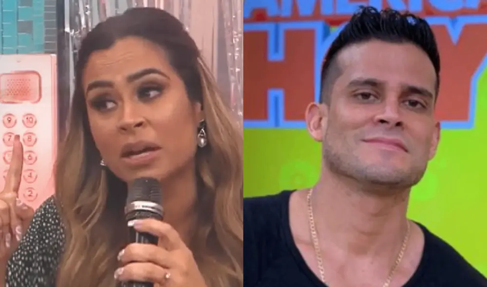 Ethel Pozo saca cara por Christian Domínguez. Foto: captura de pantalla de "América hoy" Ethel Pozo saca cara por Christian Domínguez. Foto: captura de pantalla de "América hoy"