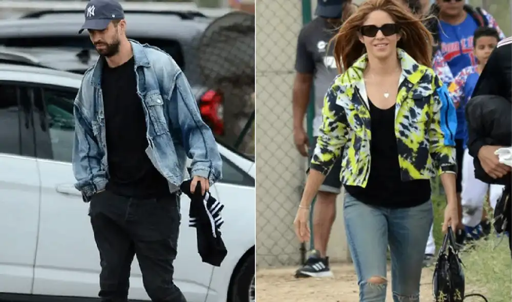 Piqué y Shakira están en el mismo lugar, pero ni se miran. Foto: TMZ