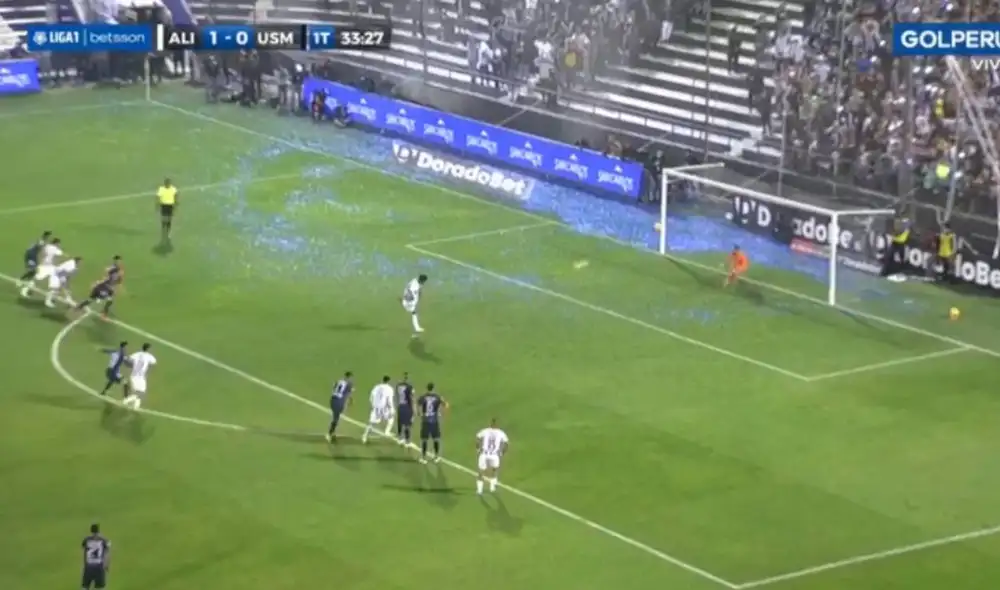 Aldair Rodríguez convirtió su tercer gol de la temporada. Foto: captura de GolPerú Aldair Rodríguez convirtió su tercer gol de la temporada. Foto: captura de GolPerú