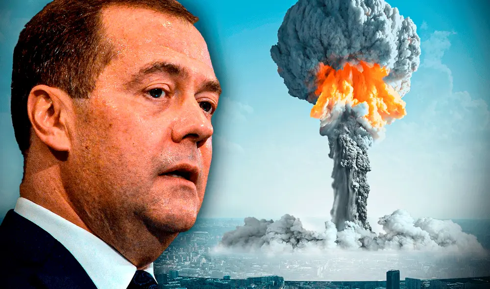 El expresidente ruso, Dmitri Medvedev, aseguró que Moscú defenderá estos nuevos territorios que pretende incorporar tras los escrutinios. Foto: composición Gerson Cardoso/La República/AFP/KREML El expresidente ruso, Dmitri Medvedev, aseguró que Moscú defenderá estos nuevos territorios que pretende incorporar tras los escrutinios. Foto: composición Gerson Cardoso/La República/AFP/KREML