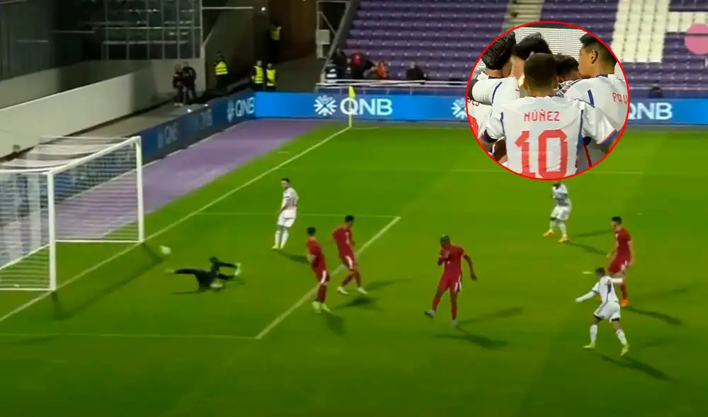 Alexis Sánchez anotó el 1-0 de Chile ante Qatar con un fuerte remate. Foto: captura de TNT Sports