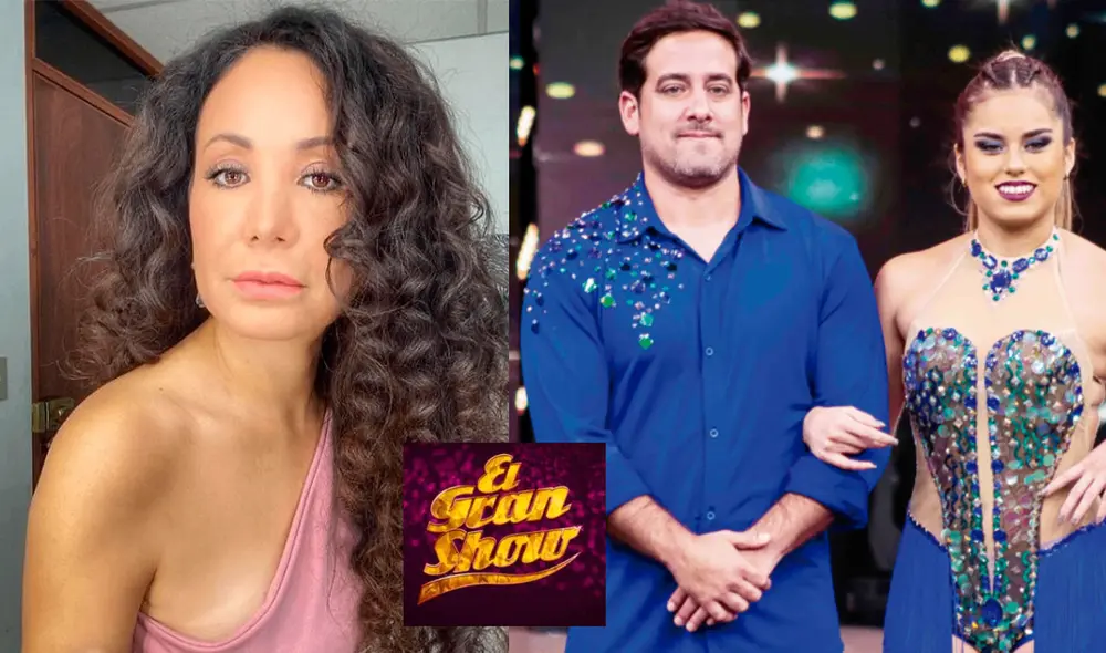 Janet Barboza reta a Óscar del Portal para que baile en la pista de "El gran show". Foto: Archivo LR/Instagram/Janet Barboza