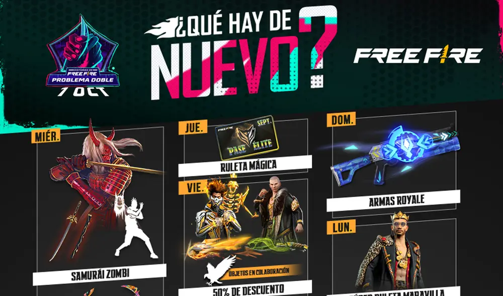 Los jugadores de Free Fire Max también pueden beneficiarse de la agenda semanal. Foto: Garena