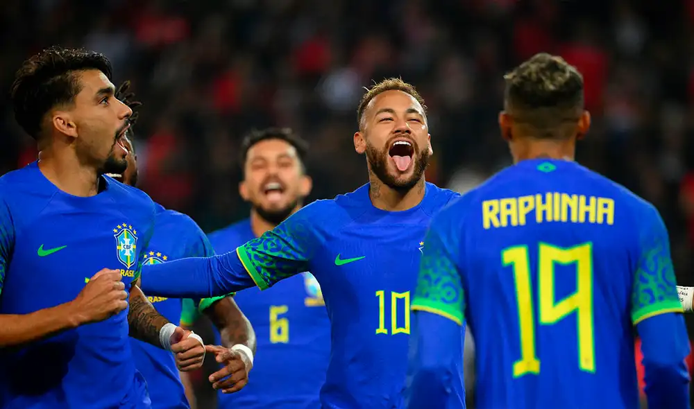 Brasil se da un paseo contra Túnez previo a su debut en el Mundial Qatar 2022. Foto: AFP Brasil se da un paseo contra Túnez previo a su debut en el Mundial Qatar 2022. Foto: AFP