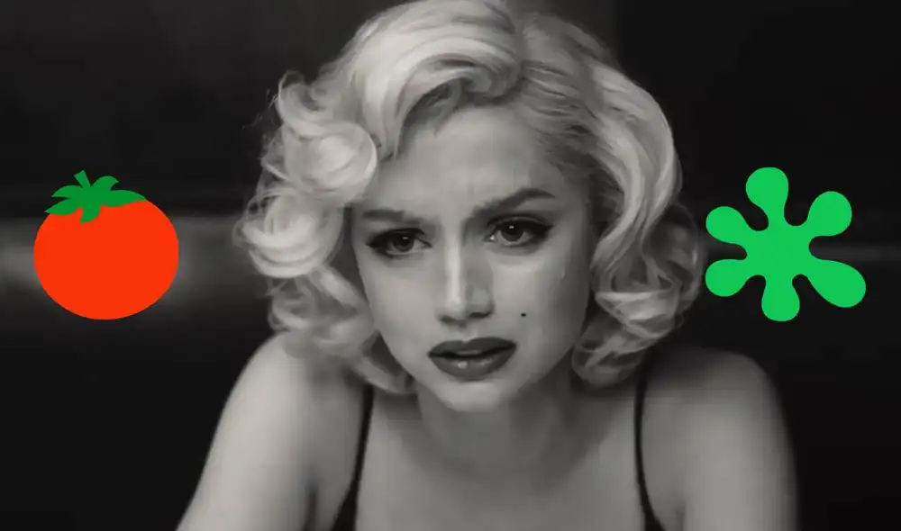 Ni la actuación de Ana de Armas ni sus aspectos visuales han podido salvar a "Blonde", película que retrata de manera ficticia la vida de Marilyn Monroe. Foto: composición/ Netflix/Rotten Tomatoes