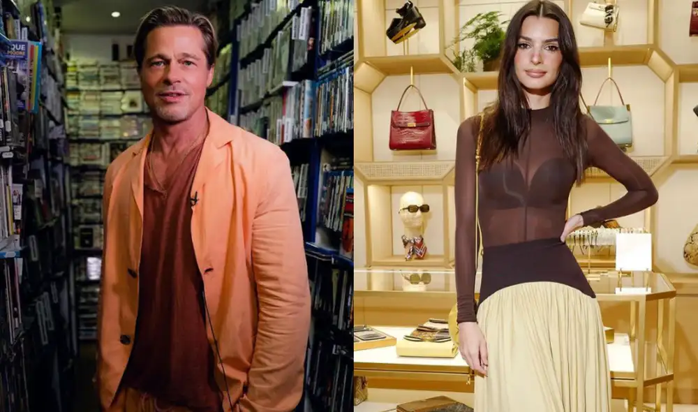 Los actores Brad Pitt y Emily Ratajkowski habrían sido captados en "citas secretas". Foto: Instagram/Brad Pitt/Emily Ratajkowski