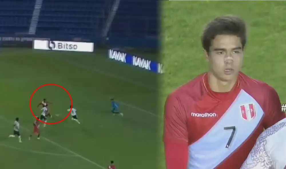 Juan Pablo Goicochea anotó su primer gol a nivel de selecciones. Foto: composición/captura Nativa