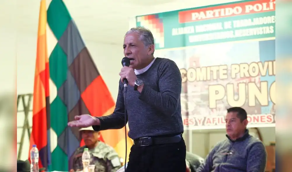 Antauro Humala pide explicaciones a Pedro Castillo desde Puno. Foto: Carlos Cisneros/La República