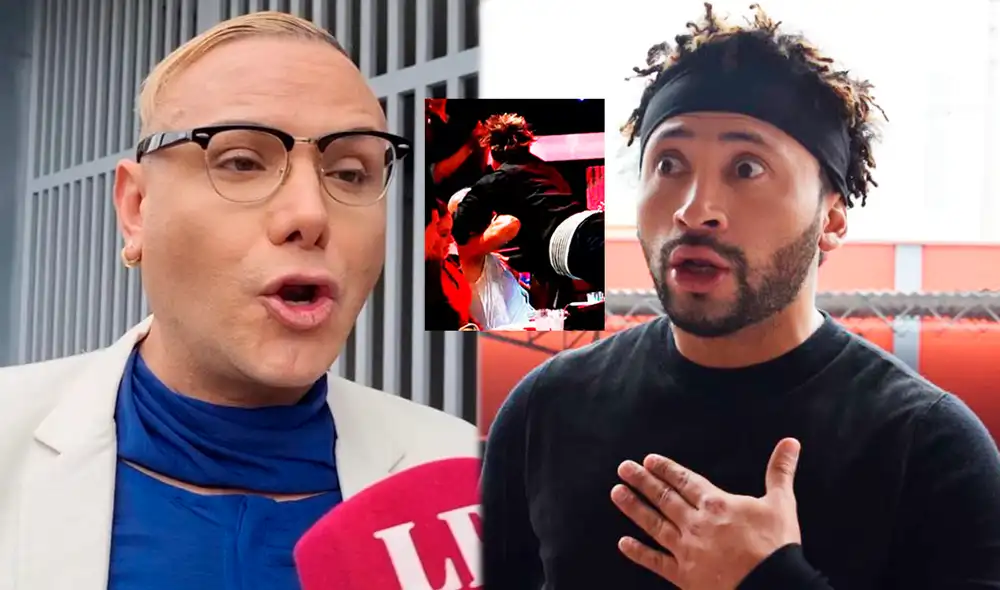 Zumba agredió a Carlos Cacho en "El gran show" 2015. Foto: composición LR/La República