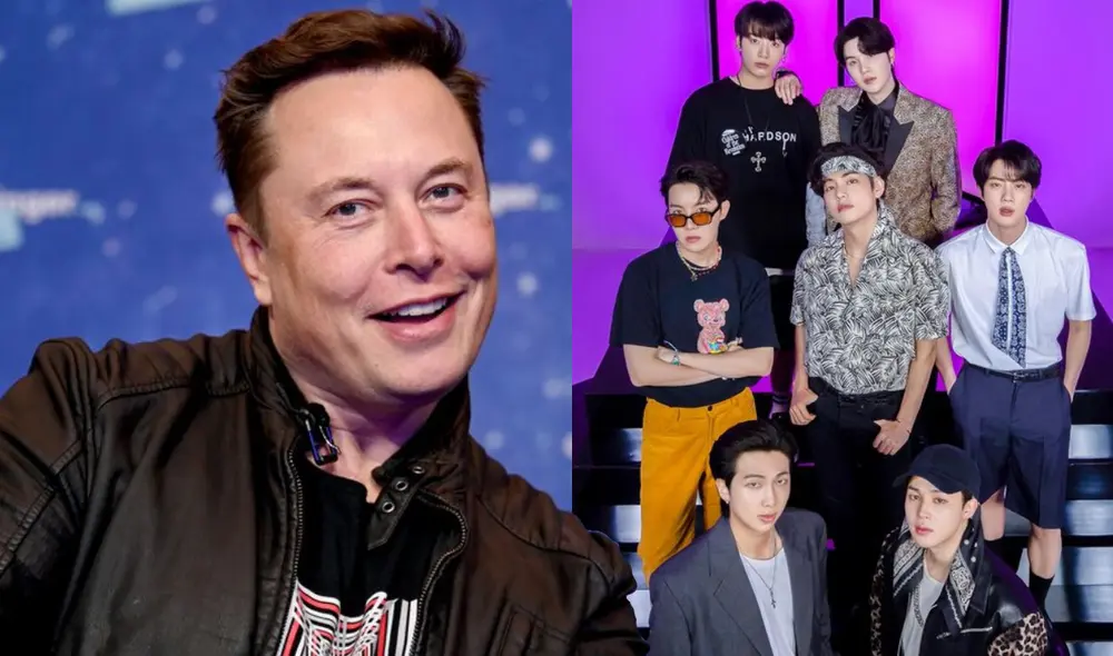 Millonario Elon Musk alabó al grupo de k-pop BTS y reveló su intención de adquirir la banda coreana. Foto: composición LR/Hybe/Naver