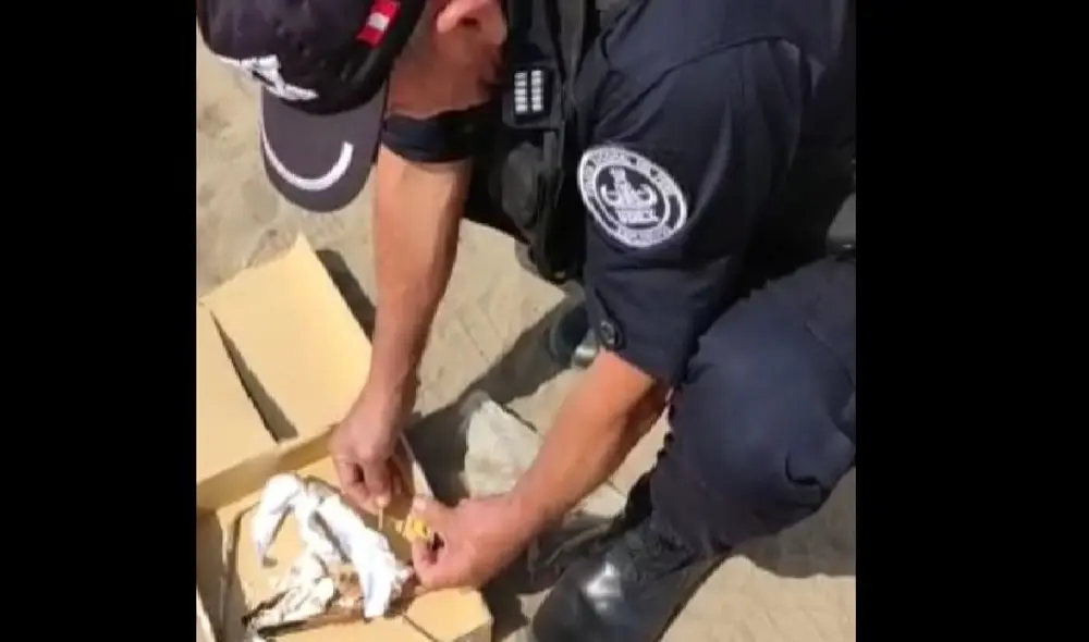 Dinamita fue detonada con una carga controlada. Foto: PNP Dinamita fue detonada con una carga controlada. Foto: PNP