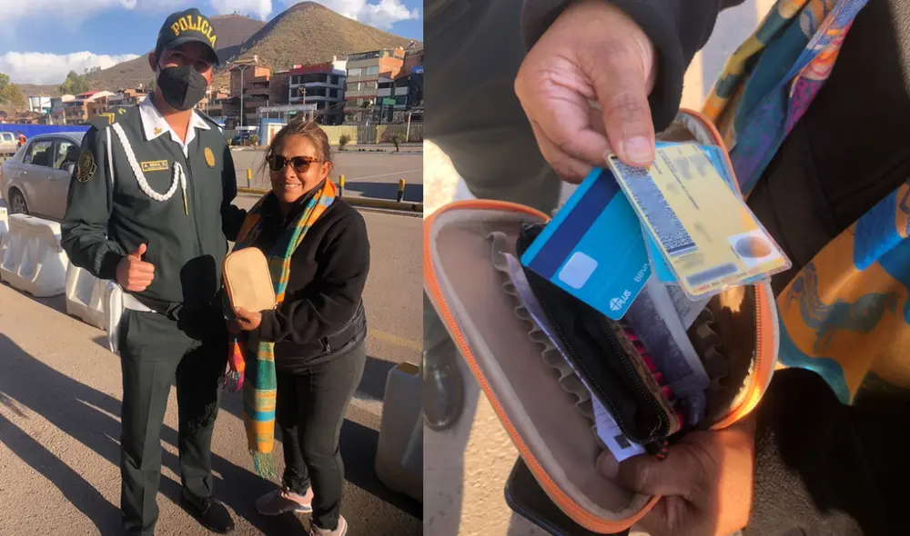 Turista agredece labor policial. Foto: PNP Turista agredece labor policial. Foto: PNP