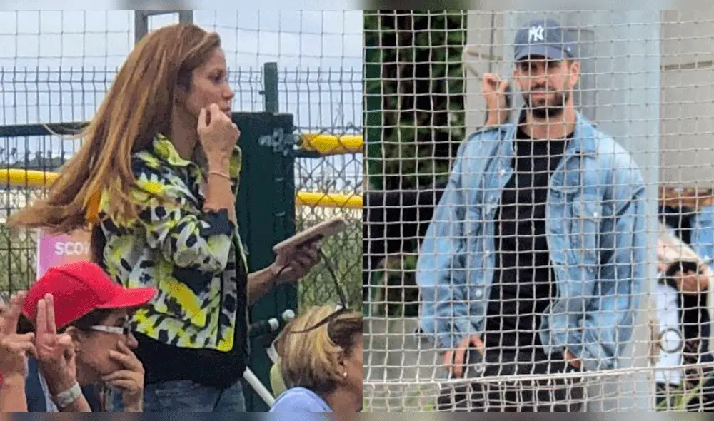 Shakira y Gerard Piqué asistieron al juego de béisbol de su hijo. Foto: composición LR/Splash News