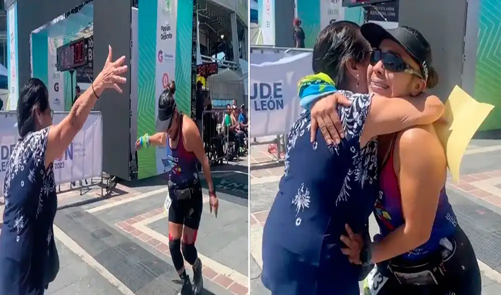 Miles de usuarios quedaron sumamente conmovidos con esta escena. Foto: composición LR/Twitter/@Maraton_Leon