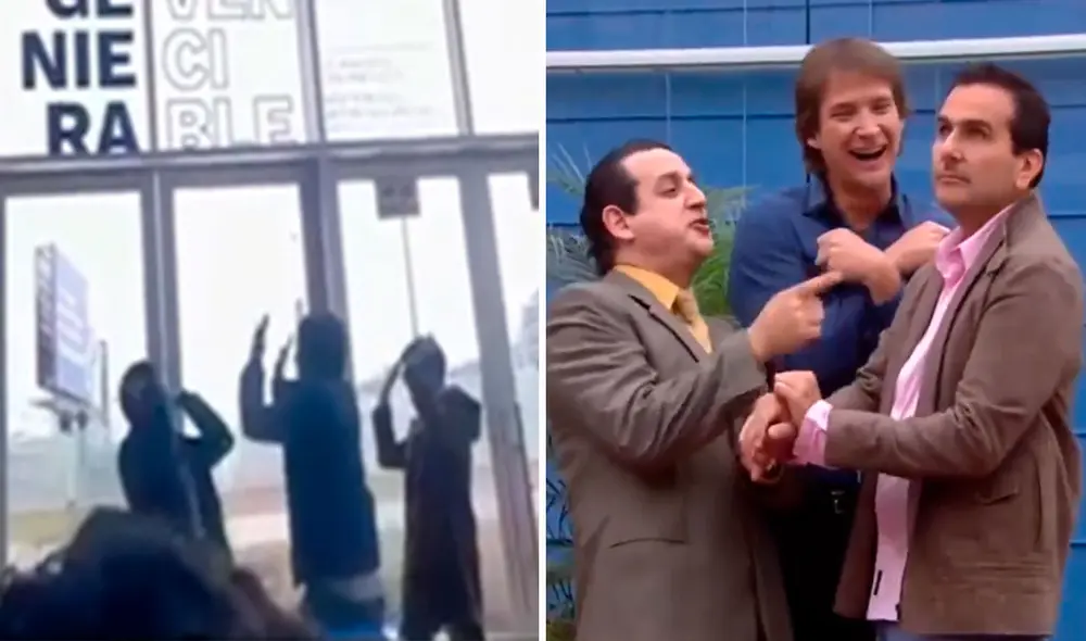 Durante la hora del almuerzo, ellos ocuparon un espacio y gritaron para atraer la atención de sus compañeros. Foto: composición LR/TikTok/@universitarios.del.peru