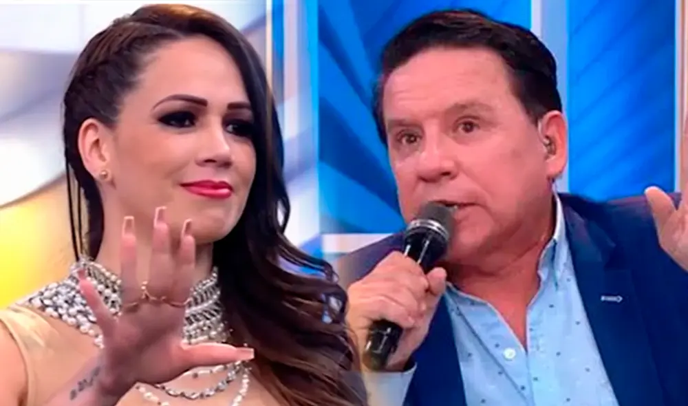 Melissa Klug confrontó a Rondón por preguntar sobre asuntos de carácter privado de su novio, Jesús Barco. Foto: composición/captura América TV