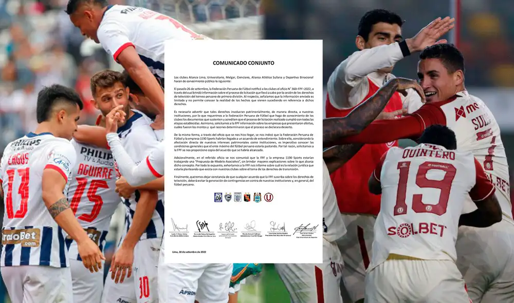 Seis clubes de la Liga 1 exigen a la FPF las etapas del concurso sobre la licitación de TV. Foto: composición LR/Liga 1 Seis clubes de la Liga 1 exigen a la FPF las etapas del concurso sobre la licitación de TV. Foto: composición LR/Liga 1