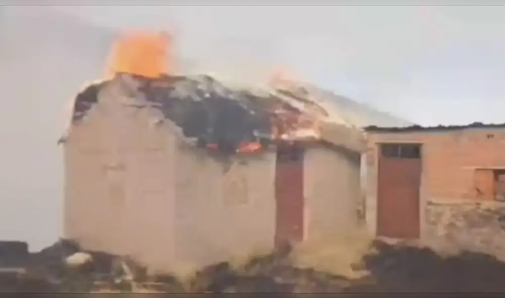 Vivienda afectada a raíz del incendio forestal. Foto: La República