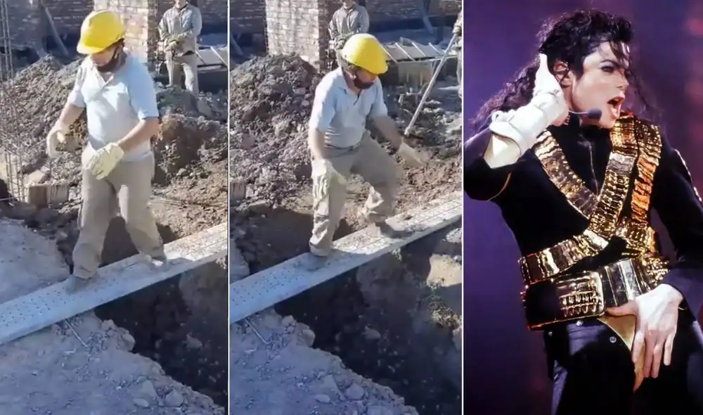 El obrero se volvió tendencia en redes sociales por bailar encima de una plataforma metálica en medio de una construcción.  Foto: composición LR/captura de TikTok/@google_bizarro
