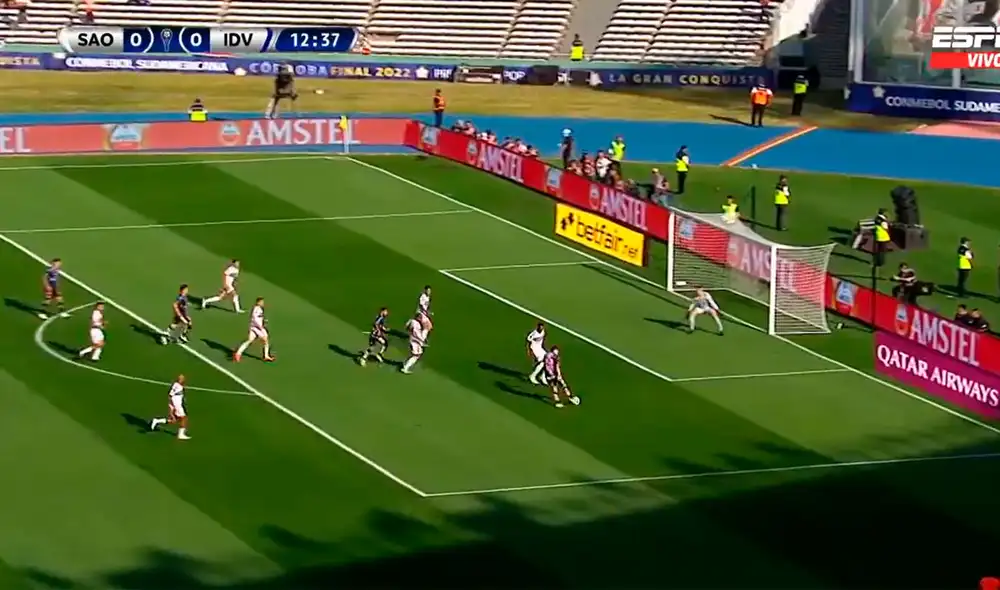 Lautaro Díaz sumó una nueva anotación en la Sudamericana. Foto: captura/ESPN 2