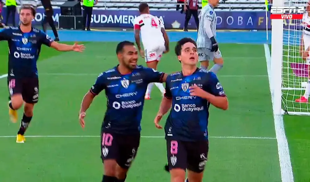 Faravelli marcó el segundo de IDV. Foto: captura ESPN