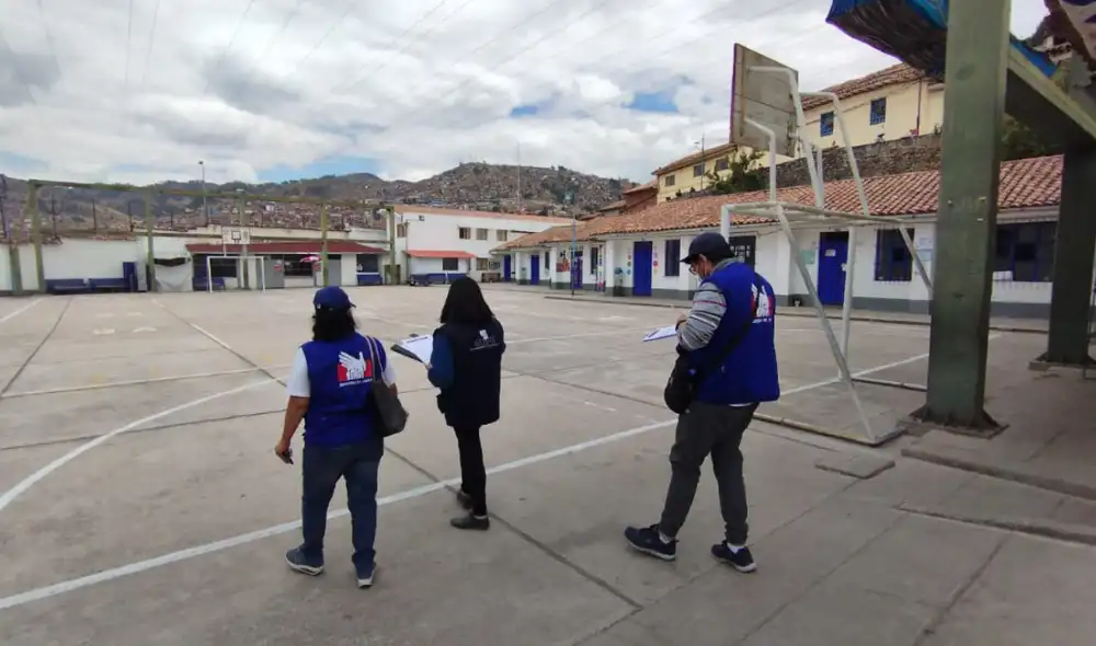 Inspección a locales de votación en Cusco. Foto: Defensoría del Pueblo