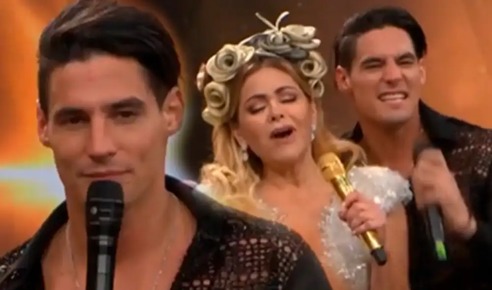 Facundo González debutó en la pista de "El gran show" al ritmo de un tema de Ráfaga. Foto: composición/captura América TV