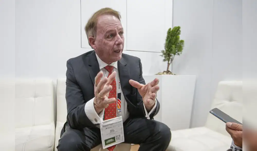 Expositor. Raúl Jacob participó en Perumin, expuso sobre proyecto Michiquillay. Foto: Rodrigo Talavera/La República Expositor. Raúl Jacob participó en Perumin, expuso sobre proyecto Michiquillay. Foto: Rodrigo Talavera/La República