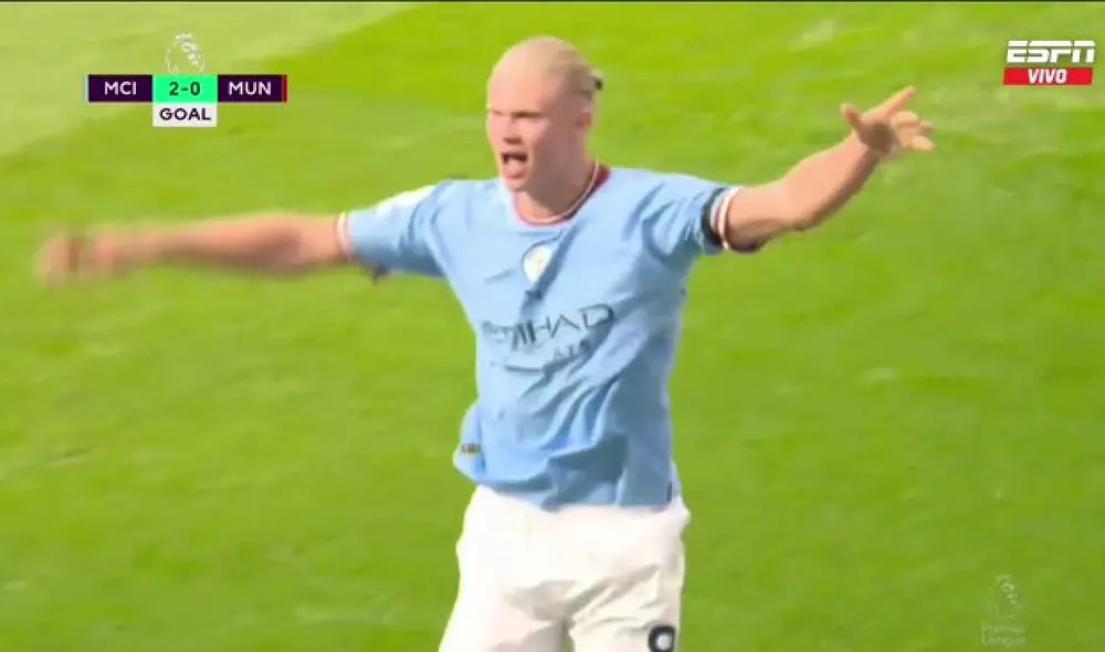Haaland es el goleador de la Premier League. Foto: captura de ESPN