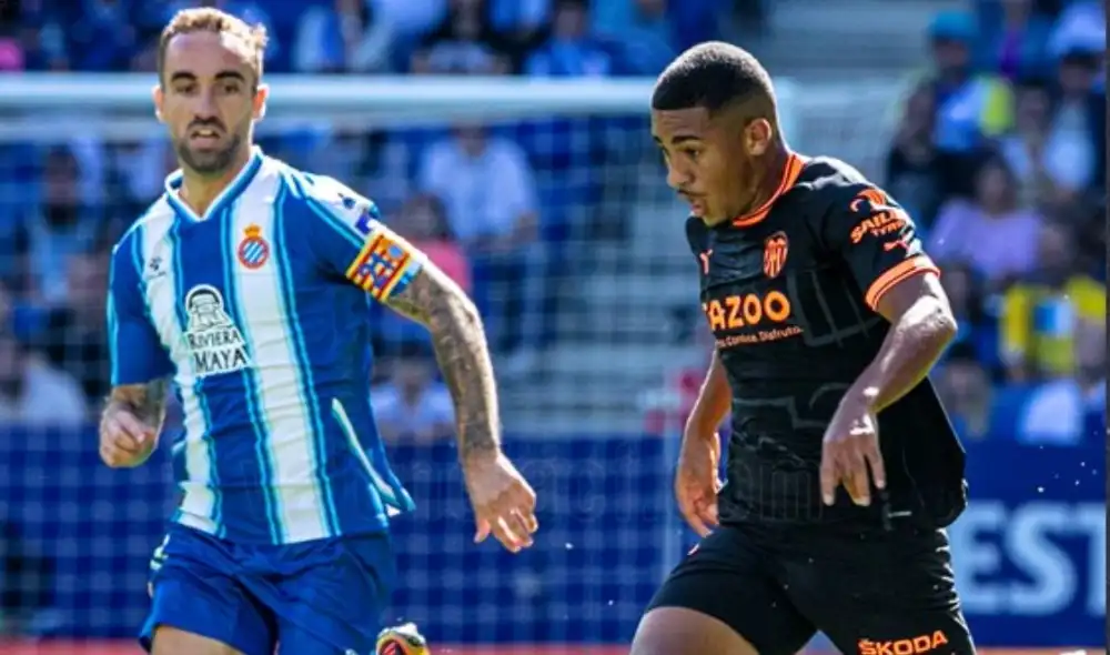 Valencia y Espanyol se midieron en el RCDE Stadium de Barcelona. Foto: Valencia CF. Valencia y Espanyol se midieron en el RCDE Stadium de Barcelona. Foto: Valencia CF.