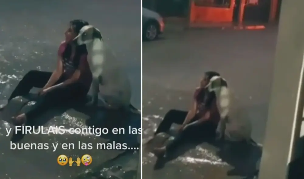 Miles de usuarios quedaron conmovidos al ver esta escena. Foto: composición LR/TikTok/@lunajimenezhai02