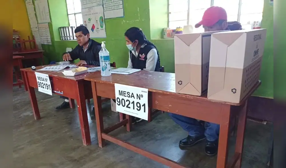 Primera mesa de votación instalada es la n° 902191-M, en Satapampa. Foto: ODPE