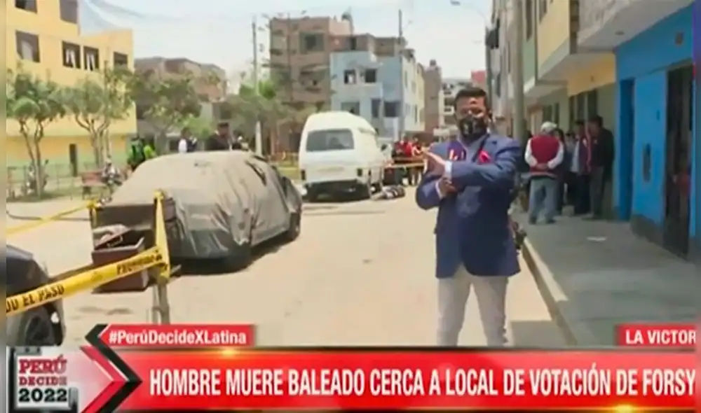 La víctima intentó escapar y ponerse a buen recaudo, pero a 20 metro de su auto fue alcanzado por las balas y murió. Foto: captura Latina Noticias La víctima intentó escapar y ponerse a buen recaudo, pero a 20 metro de su auto fue alcanzado por las balas y murió. Foto: captura Latina Noticias