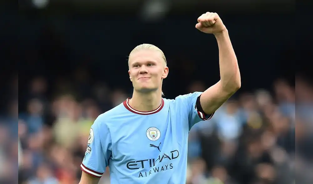 Erling Haaland lleva 14 goles en la actual Premier League. Foto: EFE