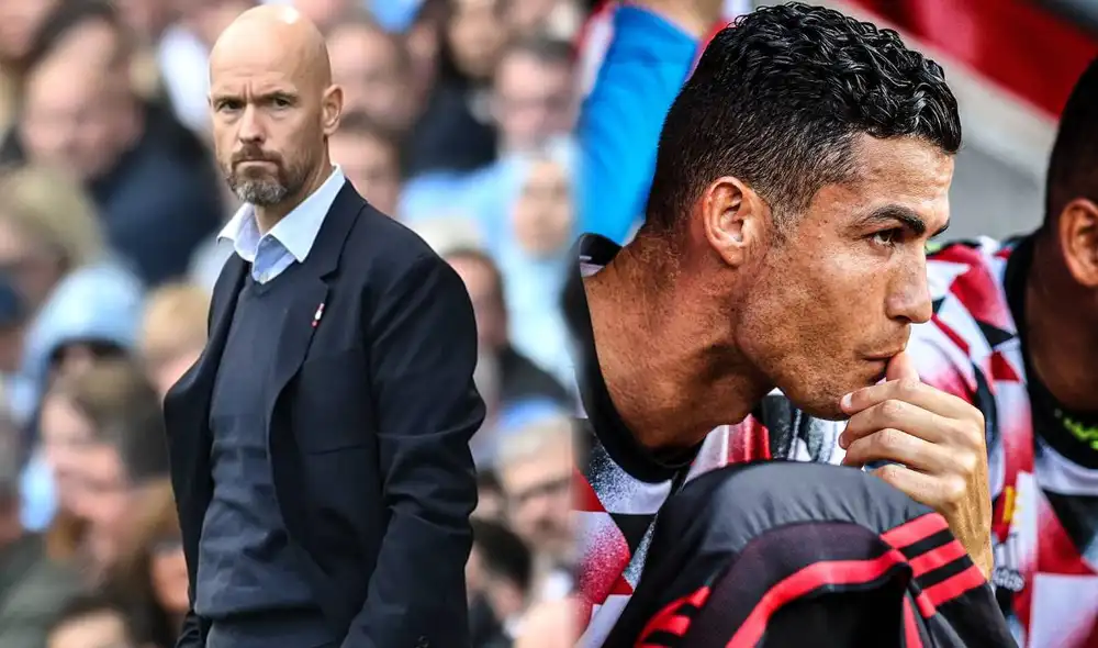 Cristiano Ronaldo se quedó en la banca y no jugó en el derbi de Manchester. Foto: composición LR/Twitter/@ManUnited_GO/@RinconDelUnited Cristiano Ronaldo se quedó en la banca y no jugó en el derbi de Manchester. Foto: composición LR/Twitter/@ManUnited_GO/@RinconDelUnited