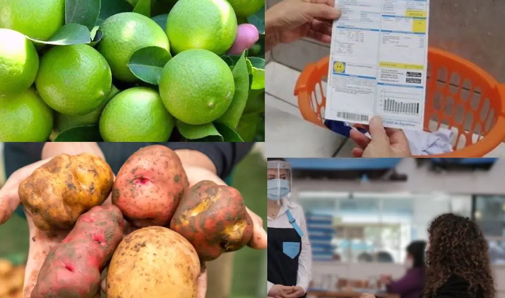 El limón, la papa amarilla, el menú en restaurantes y las tarifas de agua potable residencial subieron sus precios en septiembre. Foto: ComposiciónLR/Andina