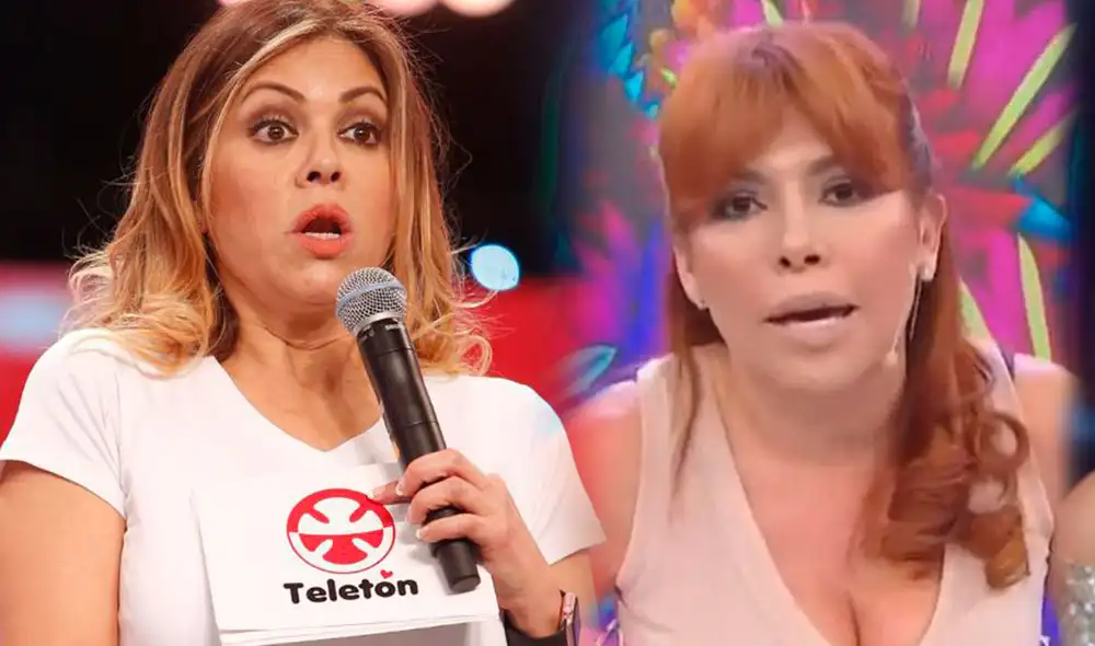 El último enfrentamiento verbal entre Magaly Medina y Gisela Valcárcel se dio en el 2019. Foto: composición/difusión/Teletón/captura de ATV