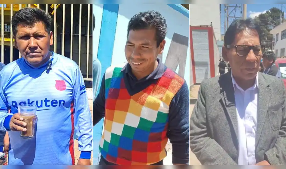 Richard Hancco, Hugo Supo y Hugo Quinto, candidatos al gobierno regional de Puno. Foto: Composición LR/Richard Hancco/Hugo Quinto/Hugo Supo