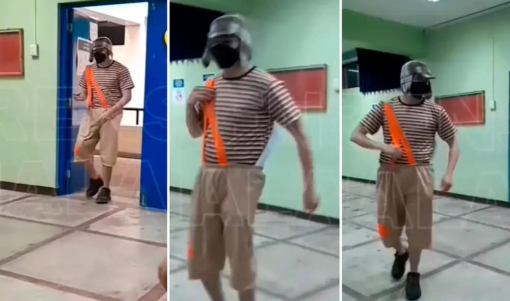 El hombre llamó la atención hasta de los miembros de mesa. Foto: composición LR/captura de Facebook/ Prensa Chalaca