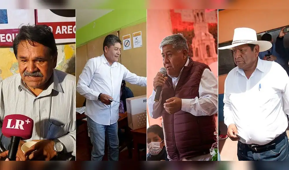 Cuatro candidatos encabezan preferencias para la Municipalidad Provincial de Arequipa. Foto: Composición La República