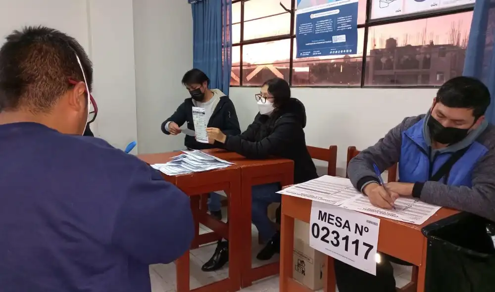 Mesa de sufragio. Foto: ONPE