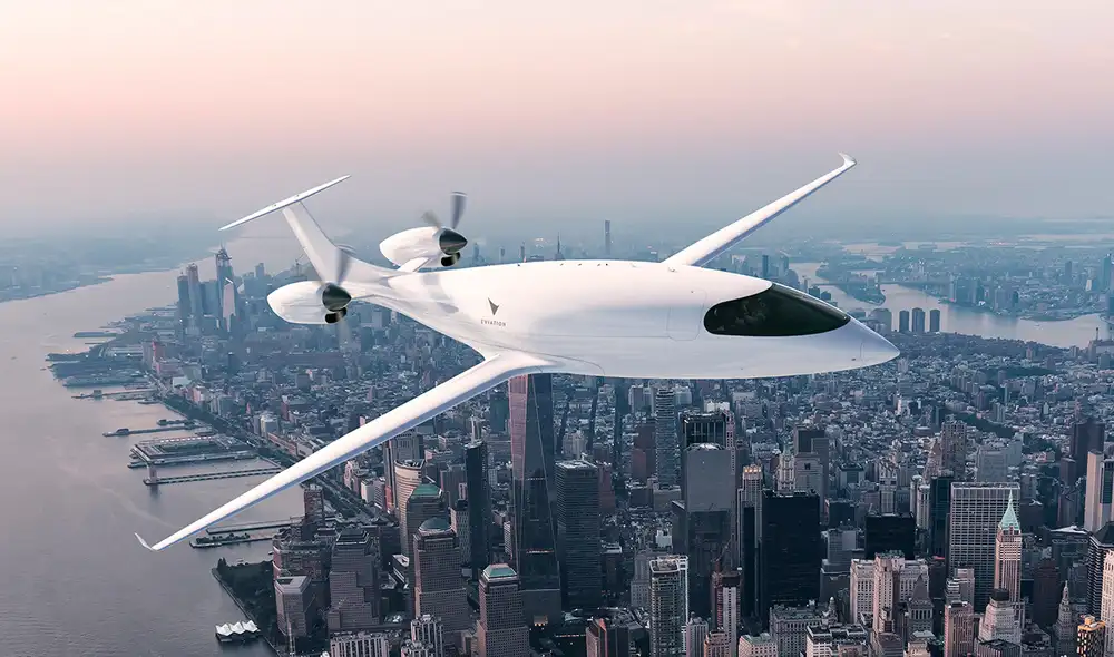 El avión podría operar vuelos de entre 240 y 400 kilómetros. Foto: Eviation Aircraft