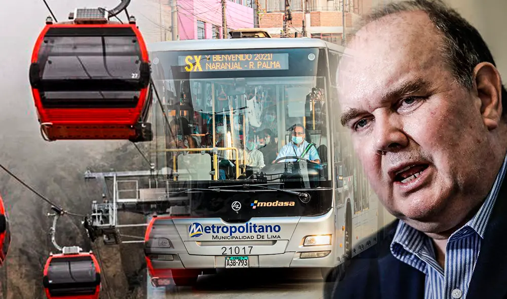 Rafael López Aliaga, virtual alcalde de Lima Metropolitana, prometió teleféricos, ampliación del Metropolitano y otros proyectos para mejorar el transporte en la capital. Foto: composición Fabrizio Oviedo/LR/archivo/MML/Antonio Melgarejo/LR