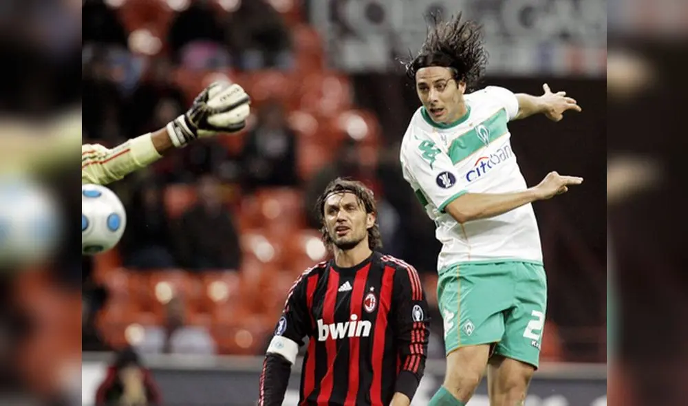 Claudio Pizarro es el goleador histórico del Werder Bremen. Foto: UEFA