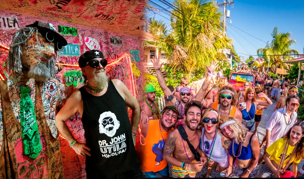 Dr. John vive desde hace más de 15 años en la isla. Composición: La República /Honduras Tips / The arcae project