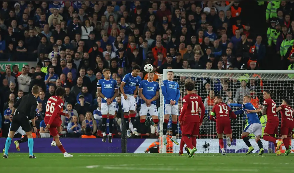 Golazo de Trent. Foto: Champions League Golazo de Trent. Foto: Champions League
