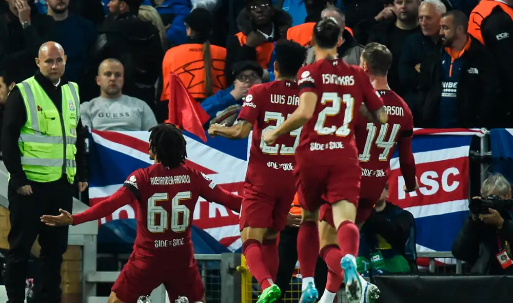Los Reds recibieron al Rangers en Anfield por la tercera fecha de la Champions League. Foto: EFE